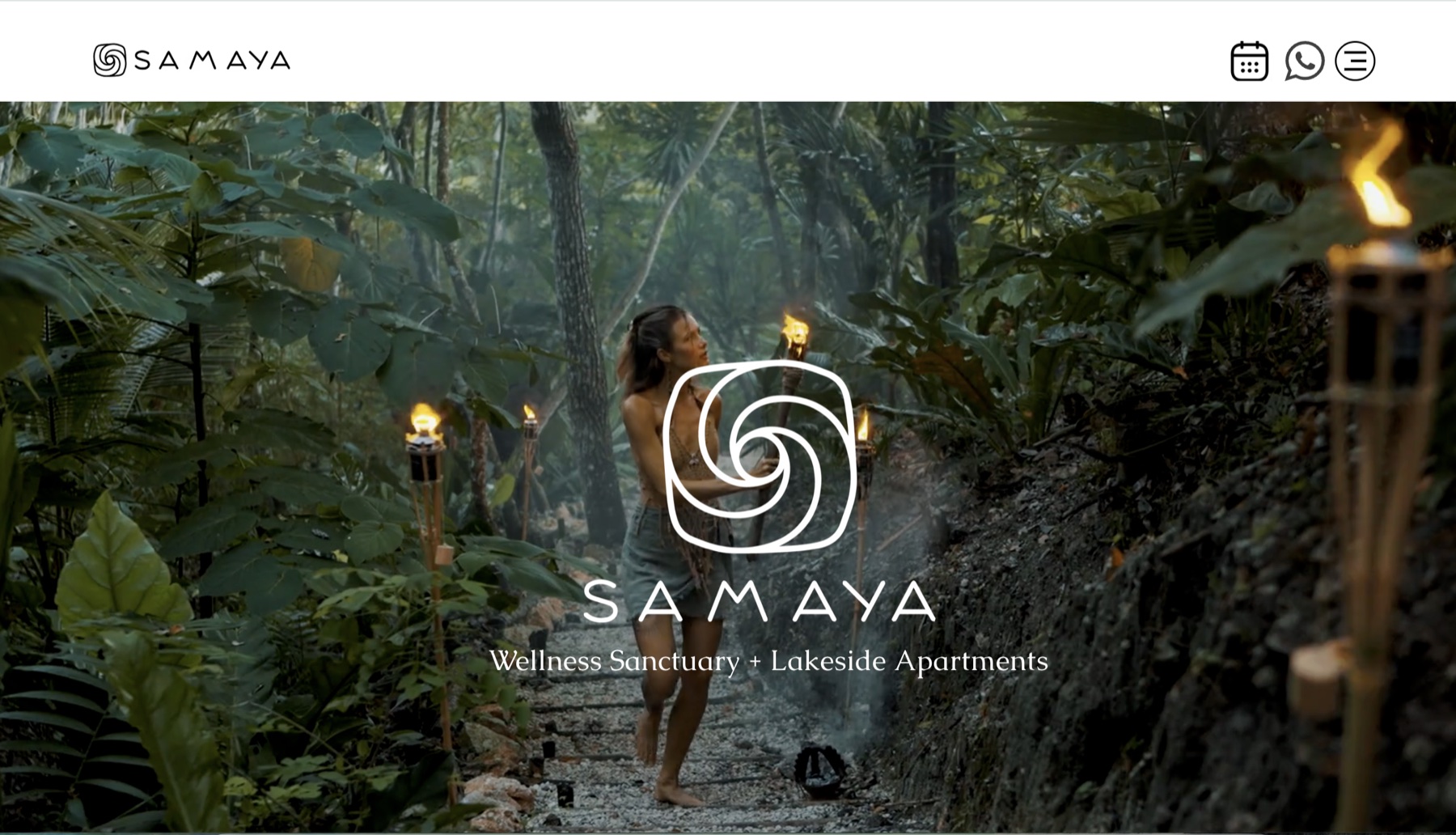 Samaya Wellness Lodge website homepage